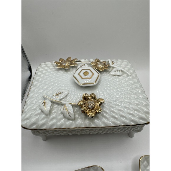 Vintage Tilso Trinket Box‎ With Matching Trinket Dishes - Picture 4 of 8
